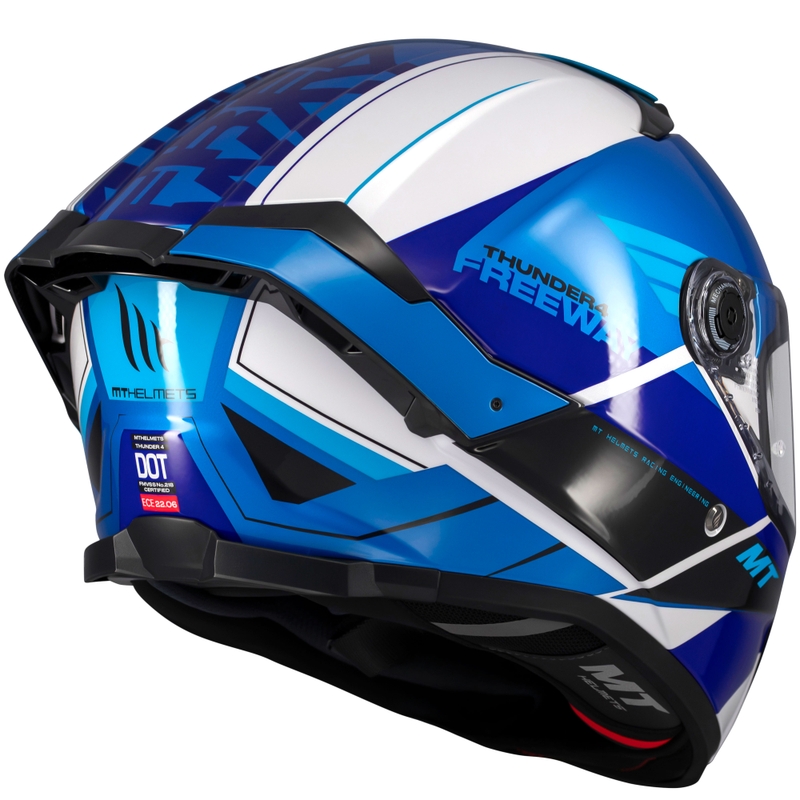 Integralhelm Motorrad MT Thunder 4 SV Freeway blau-grau-schwarz