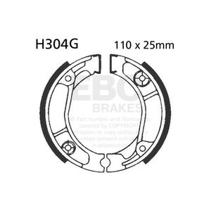 Brake shoe set EBC H304G grooved includings springs