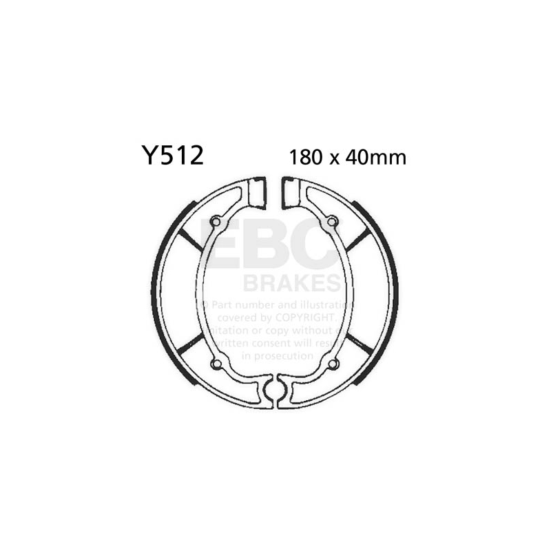 Brake shoe set EBC includings springs