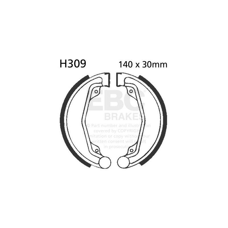 Brake shoe set EBC includings springs