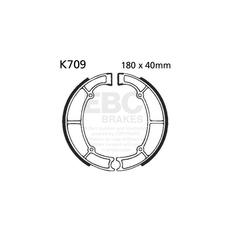 Brake shoe set EBC includings springs