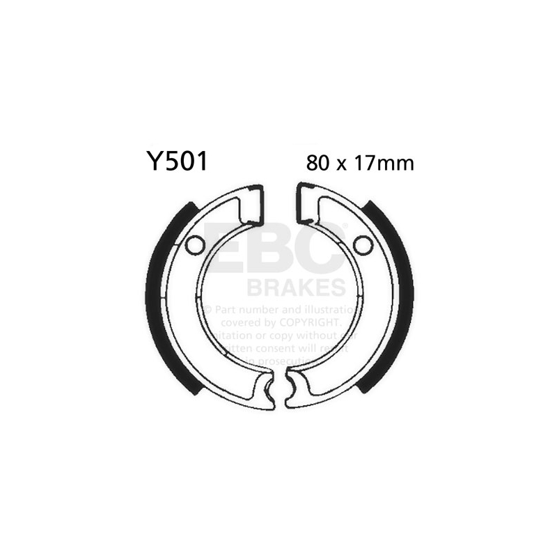 Brake shoe set EBC includings springs