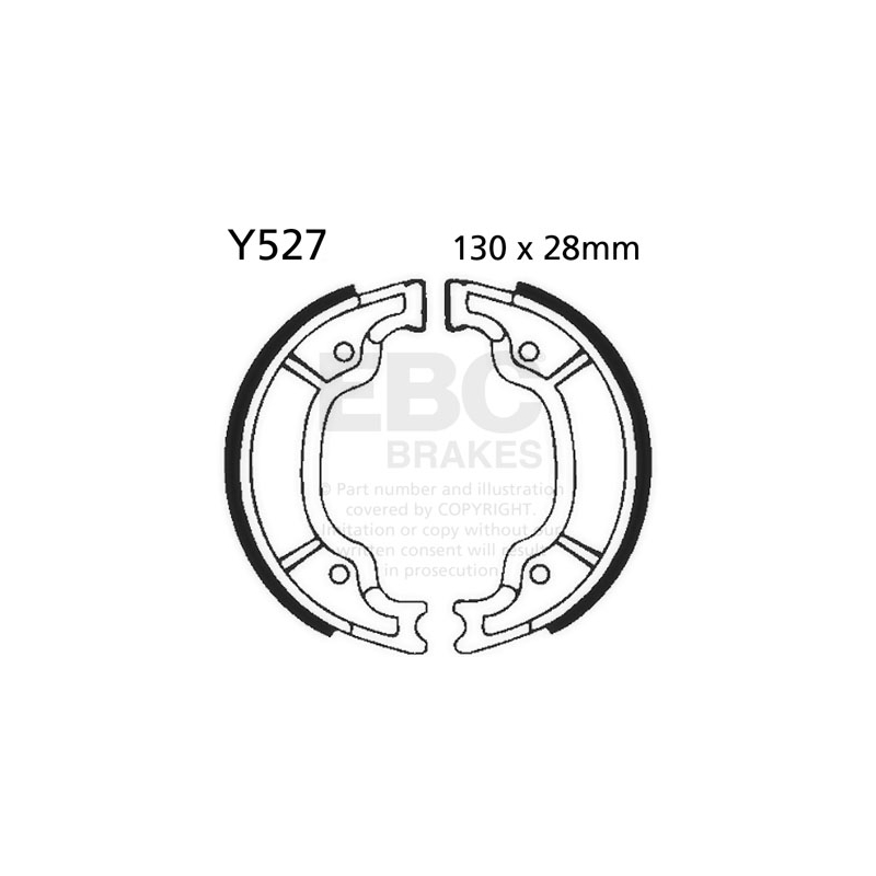 Brake shoe set EBC includings springs
