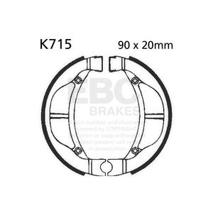 Brake shoe set EBC K715 includings springs