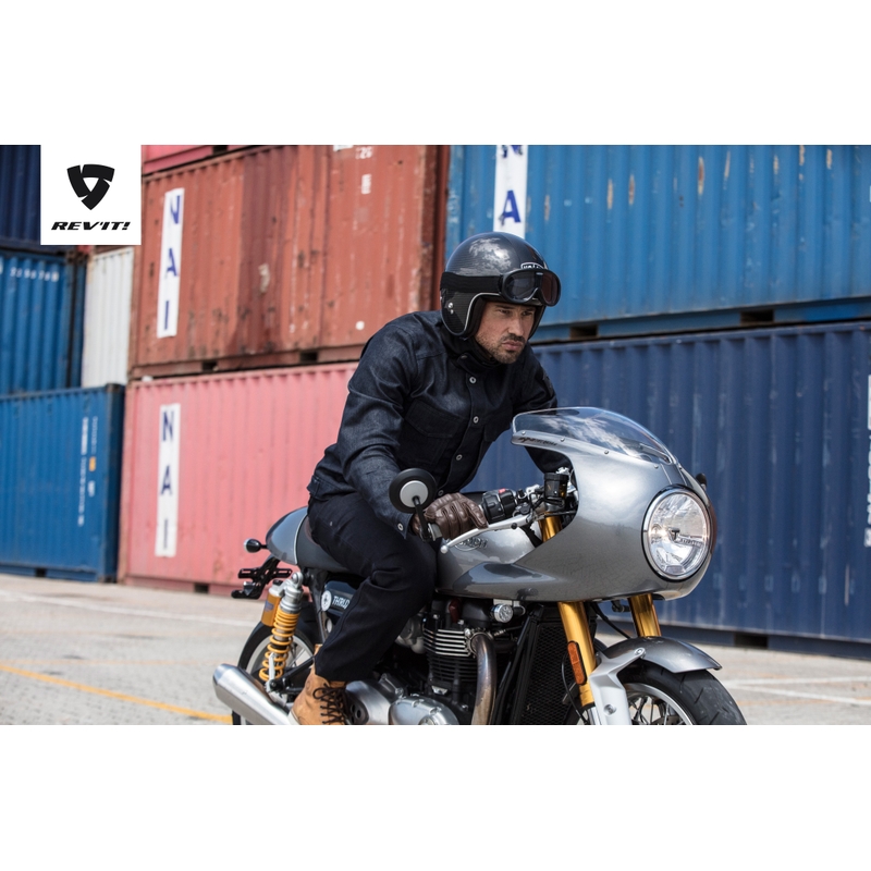 Revit Crosby Blaues Motorradhemd Ausverkauf