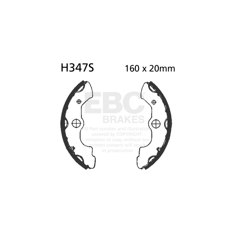 Brake shoe set EBC includings springs