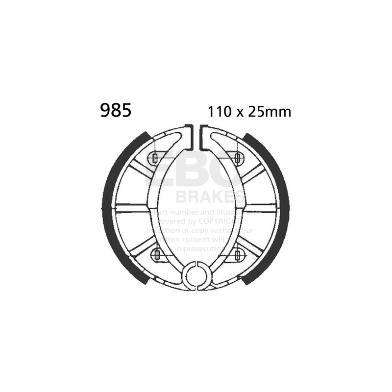Brake shoe set EBC
