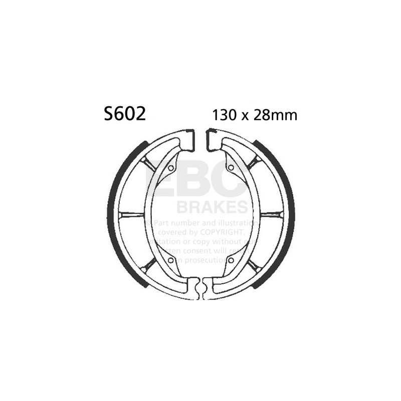 Brake shoe set EBC includings springs