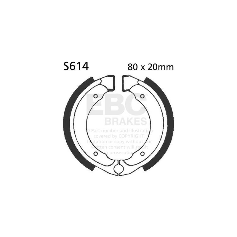 Brake shoe set EBC including springs