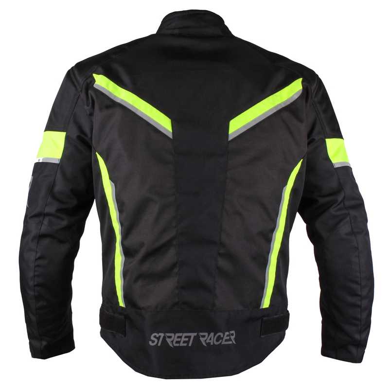 Street Racer Prestige schwarz-fluo gelb Motorradjacke Ausverkauf