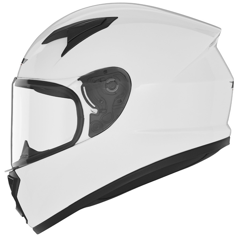 Kinder-Integralhelm für Motorradfahrer NOX N731 weiß