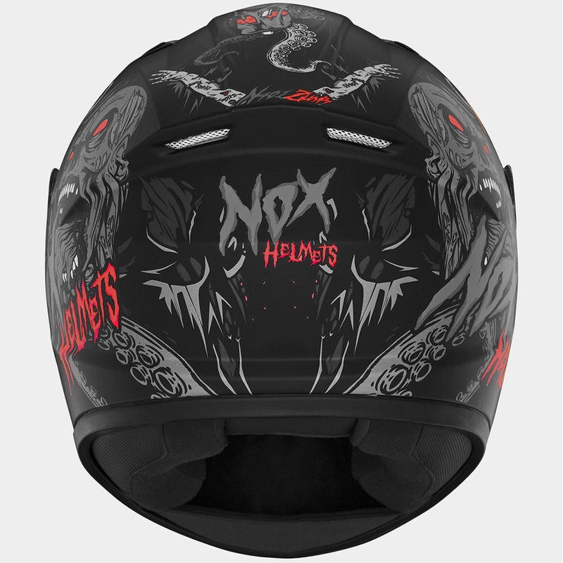 Kinder Integralhelm Motorrad NOX N731 ZUMBI matt schwarz-rot