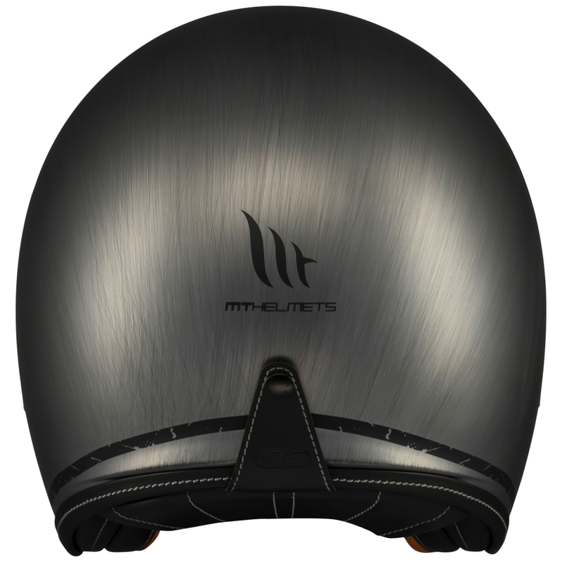 Motorrad-Jethelm MT Le Mans 2 SV Scratched Chrome mattgrau