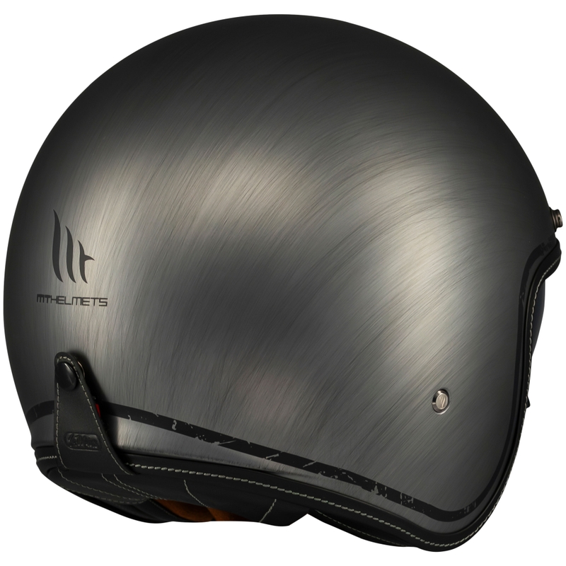 Motorrad-Jethelm MT Le Mans 2 SV Scratched Chrome mattgrau