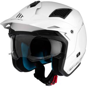 Offener Trial-Motorradhelm MT District SV Solid weiß
