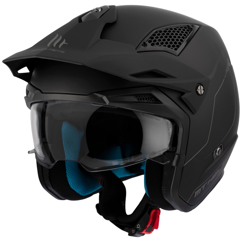 Offener Trial-Motorradhelm MT District SV Solid Mattschwarz
