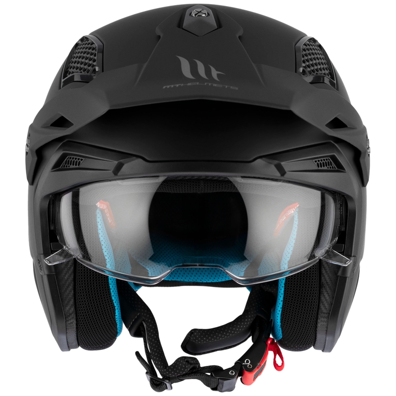 Offener Trial-Motorradhelm MT District SV Solid Mattschwarz