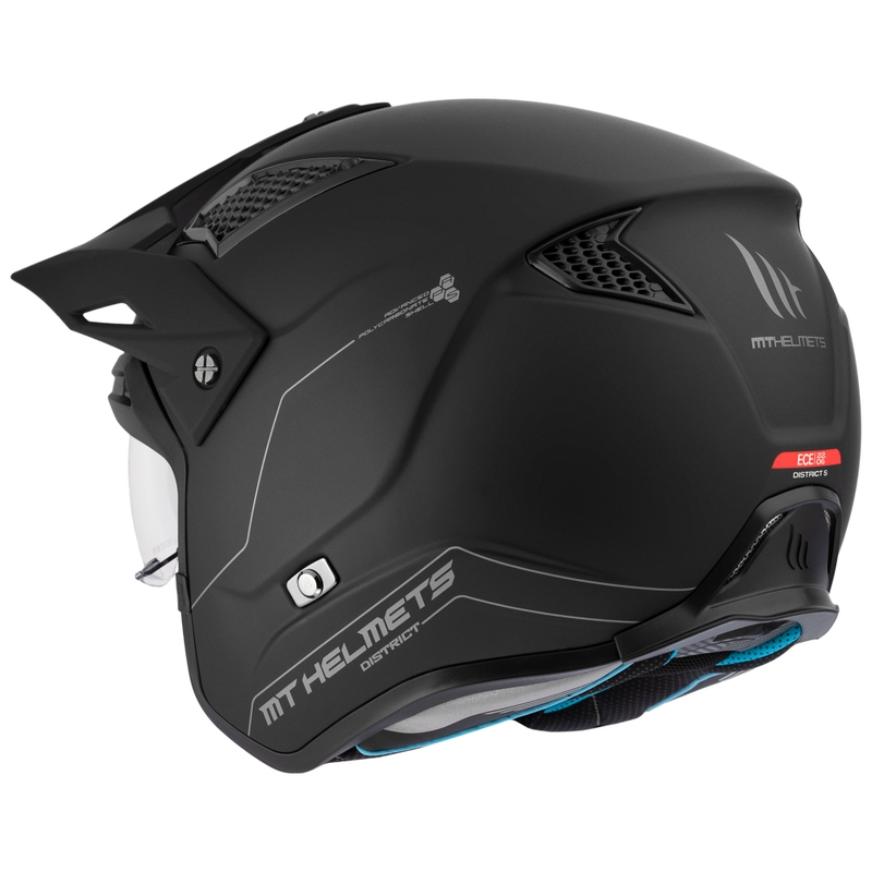 Offener Trial-Motorradhelm MT District SV Solid Mattschwarz
