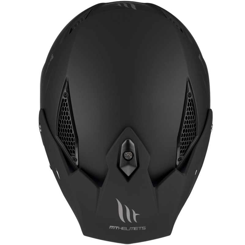 Offener Trial-Motorradhelm MT District SV Solid Mattschwarz