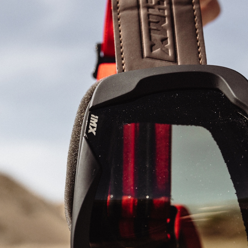 Motocrossbrille iMX Endurance Rust schwarz-rot mit getöntem Plexiglas