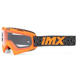 Motocrossbrille iMX Mud orange-grau-orange mit klarem Plexiglas