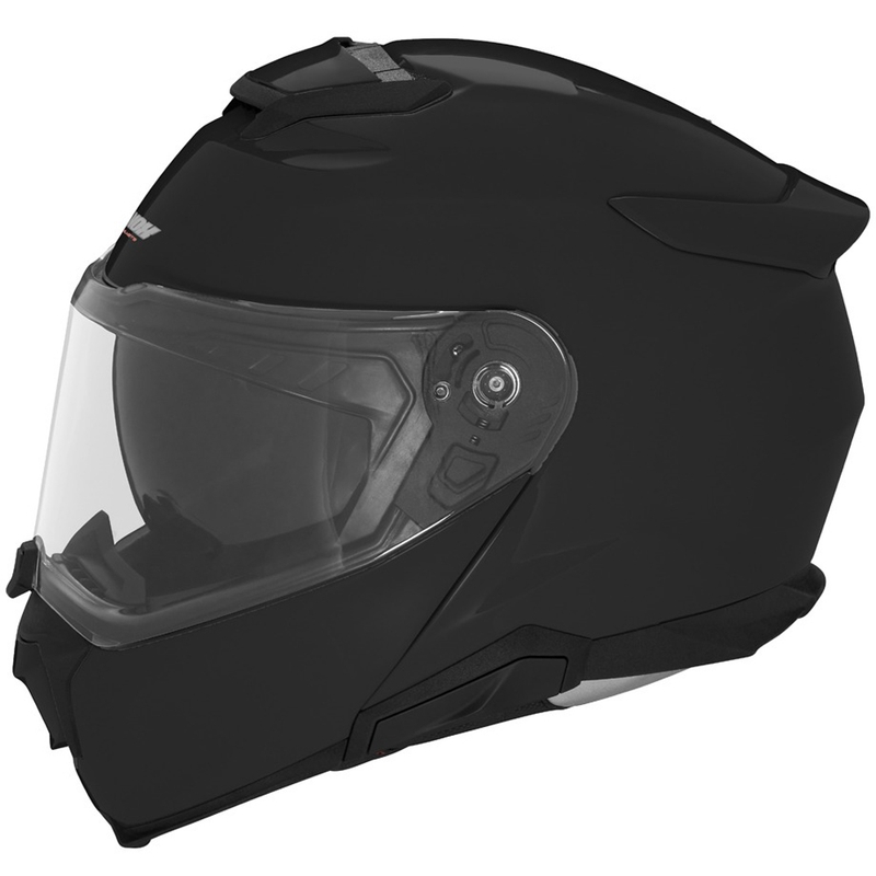 Klappbarer Motorradhelm NOX N967, glänzend schwarz