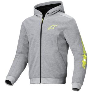 Alpinestars Chrome V2 Sport Motorrad Sweatshirt grau-gelb
