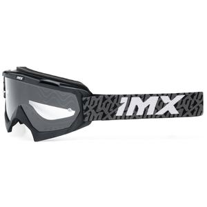 Motocrossbrille iMX Mud schwarz-grau-weiß mit klarem Plexiglas