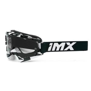 Motocrossbrille iMX Mud weiß-schwarz mit klarem Plexiglas