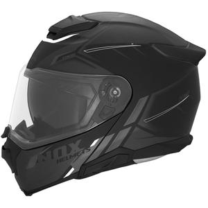 Motorrad-Klapphelm NOX N967 Synchro matt schwarz-weiß
