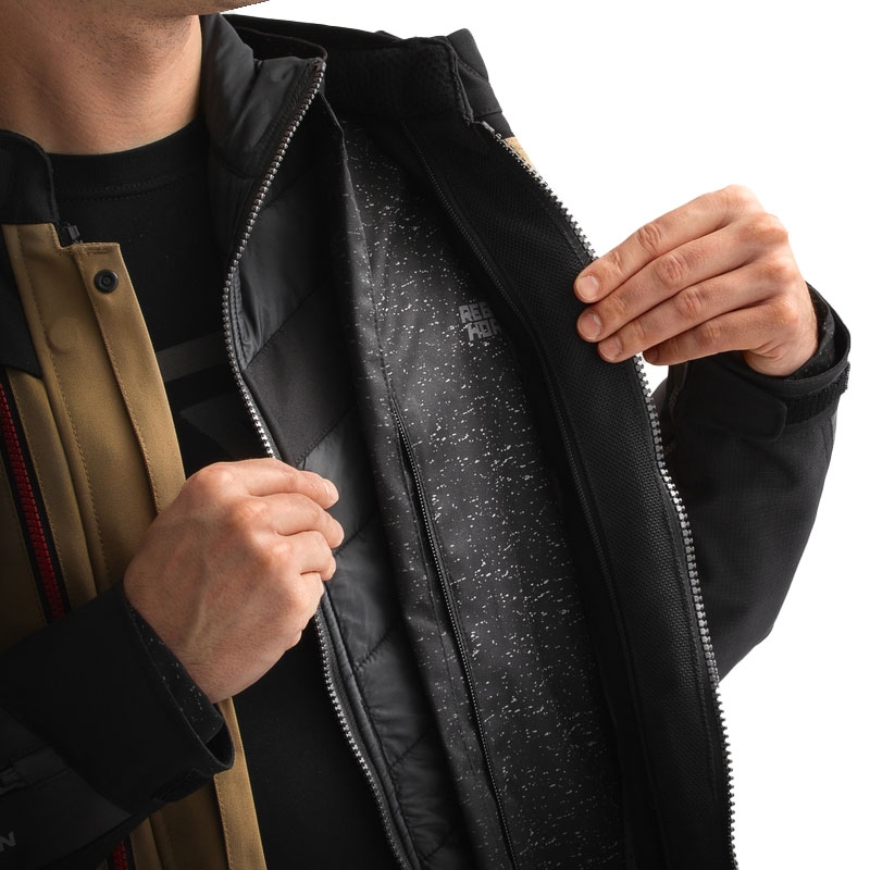 Motorradjacke Rebelhorn Hardy 3.0 beige-grau-rot