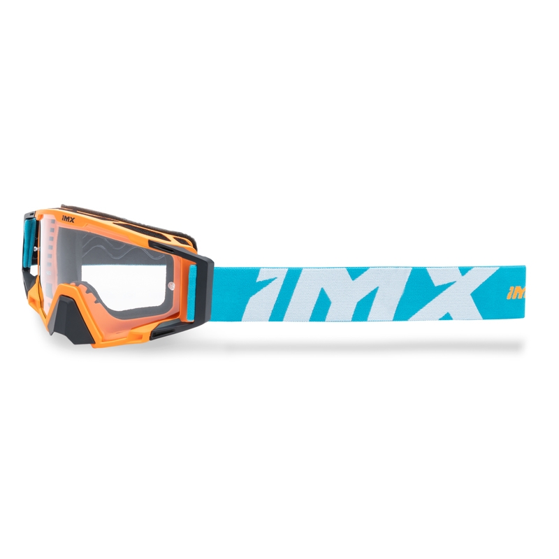 Motocrossbrille iMX Sand orange-blau-weiß mit Iridium-Plexiglas