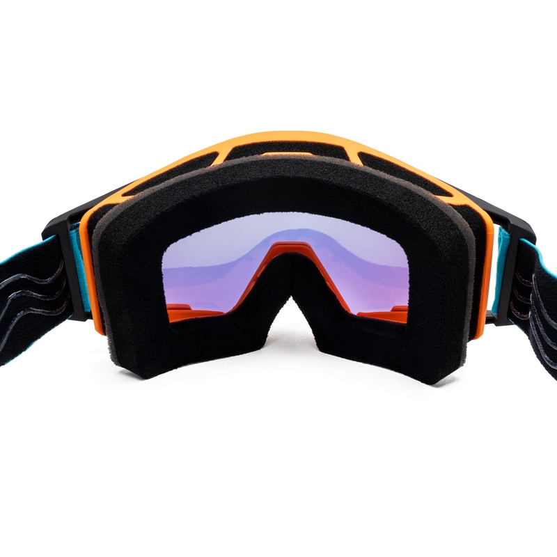 Motocrossbrille iMX Sand orange-blau-weiß mit Iridium-Plexiglas