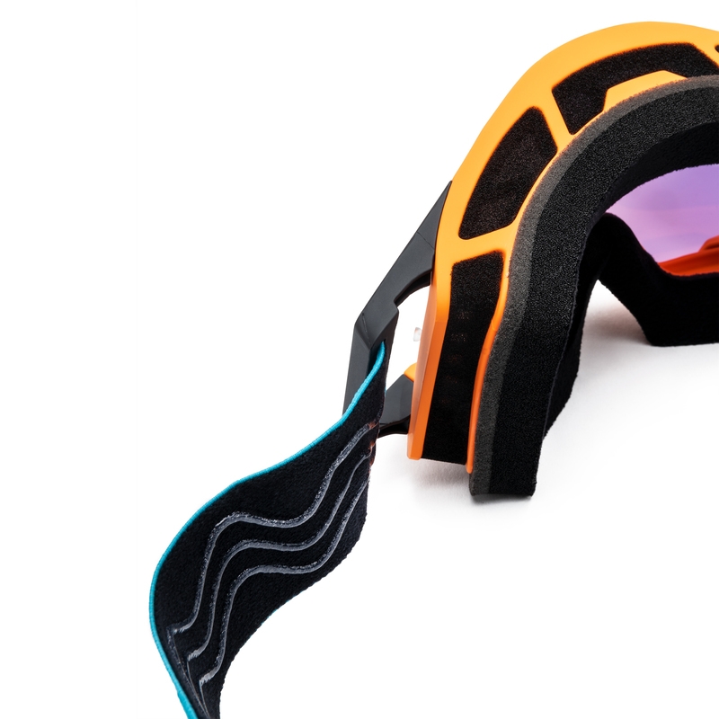 Motocrossbrille iMX Sand orange-blau-weiß mit Iridium-Plexiglas