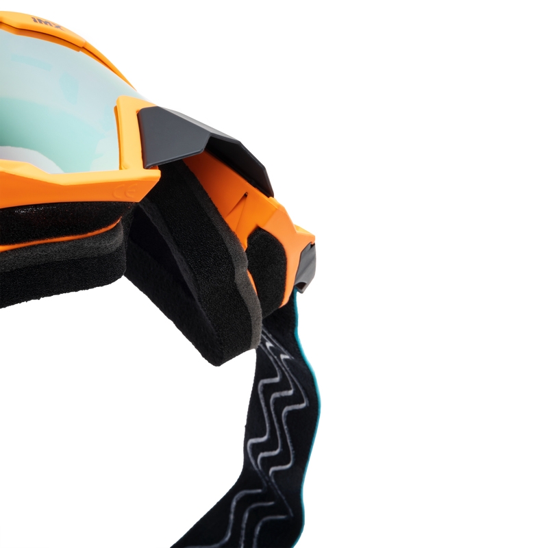 Motocrossbrille iMX Sand orange-blau-weiß mit Iridium-Plexiglas