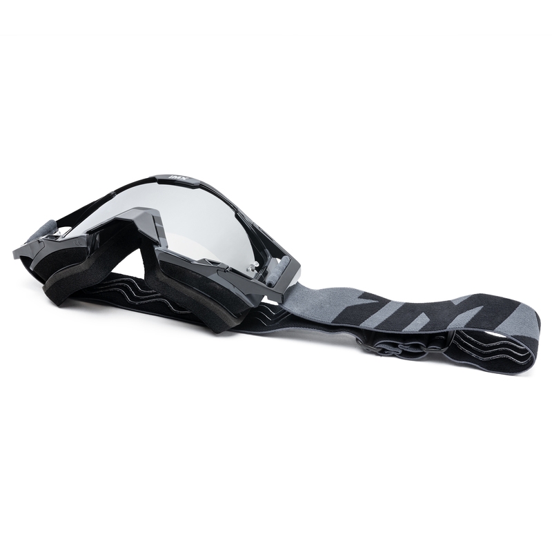 Motocrossbrille iMX Sandgrau-Schwarz mit Iridium-Plexiglas