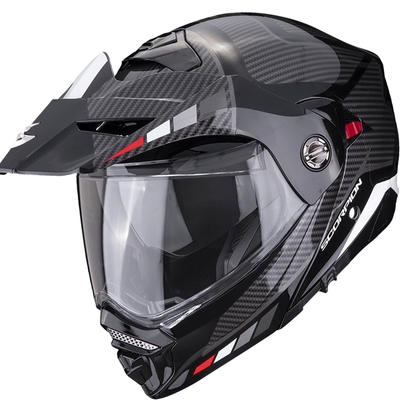 Motorradhelm SCORPION ADX-2 CAMINO schwarz-silber-rot Ausverkauf