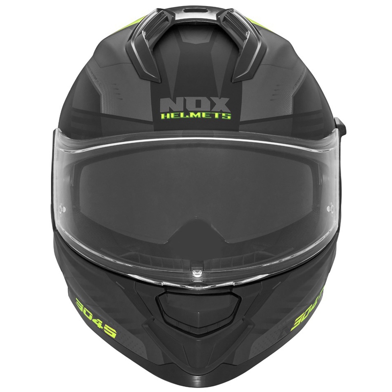 Integralhelm Motorrad NOX N304S CARVER matt schwarz-gelb