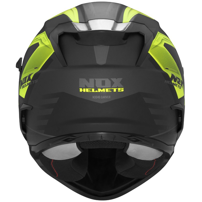 Integralhelm Motorrad NOX N304S CARVER matt schwarz-gelb