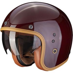 Offener Helm Scorpion Belfast Evo Carbon rot glänzend