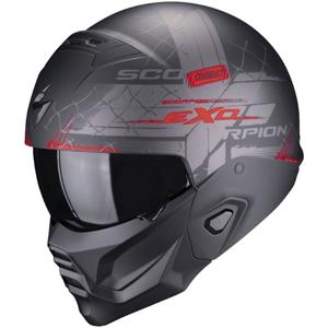 Helm Skorpion EXO-COMBAT II Xenon schwarz-rot matt