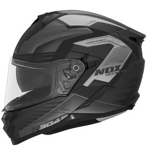 Integralhelm Motorrad NOX N304S CARVER Mattschwarz-Titan