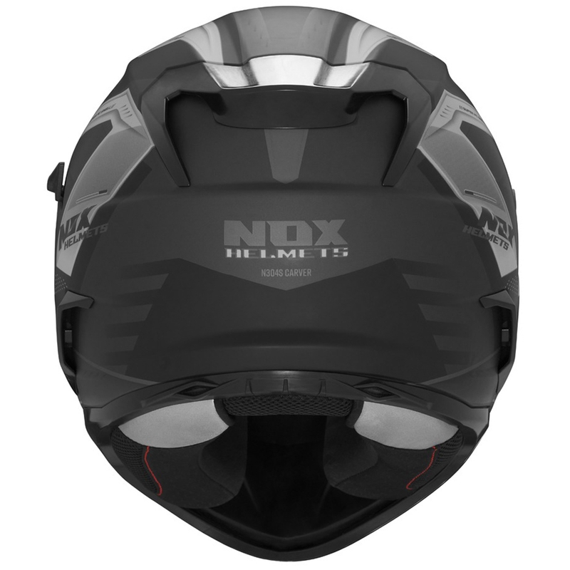 Integralhelm Motorrad NOX N304S CARVER Mattschwarz-Titan