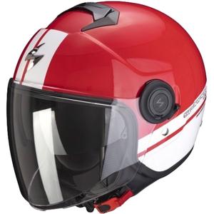 Motorradhelm SCORPION EXO-CITY STRADA rot und weiß