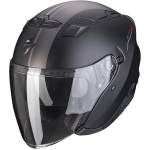 Offener Helm Scorpion EXO-230 SR matt schwarz-silber-rot