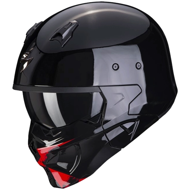 Motorradhelm SCORPION COVERT-X TANKER schwarz-rot
