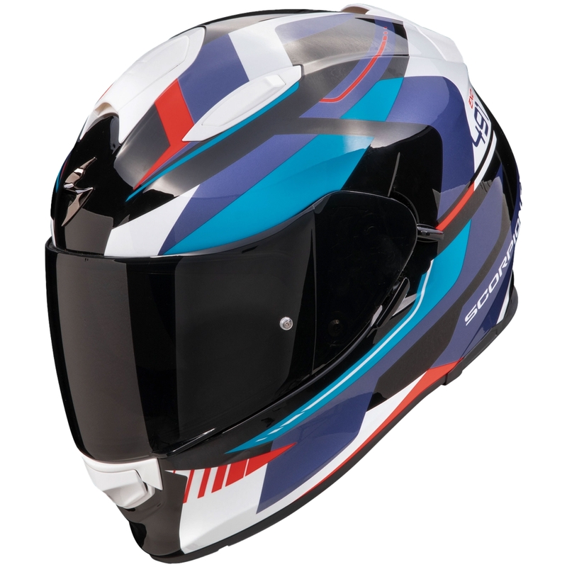Scorpion EXO-491 Abilis Integralhelm Motorrad schwarz-blau-rot