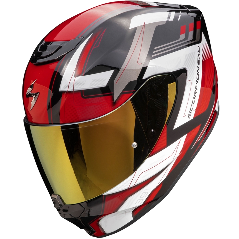 Scorpion EXO-391 Captor Integral-Motorradhelm schwarz-rot Ausverkauf