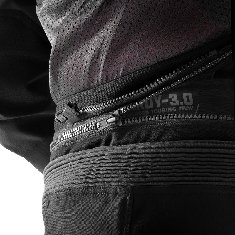 Motorradhose Rebelhorn Hardy 3.0 beige-grau-rot