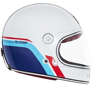 NOX PREMIUM REVENGE Integralhelm Motorrad weiß-blau-rot